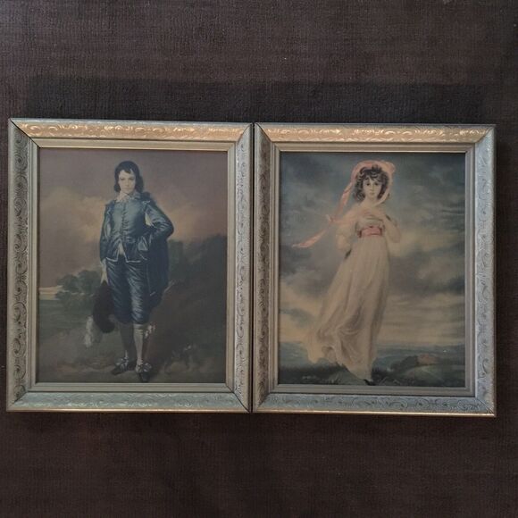 vintage boy blue and pinkie 24”LX 20”W